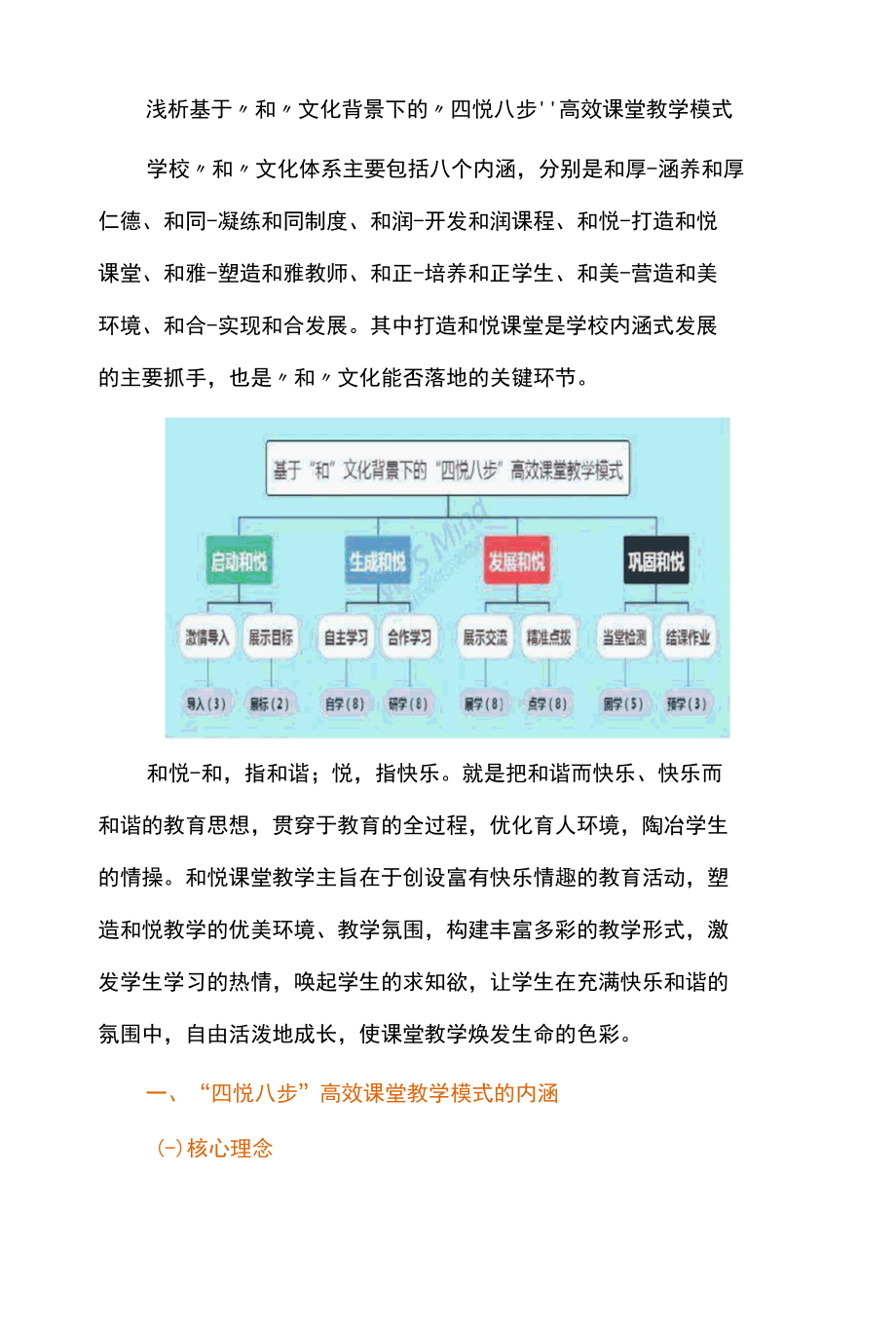 浅析基于“和”文化背景下的“四悦八步”高效课堂教学模式.docx_第1页