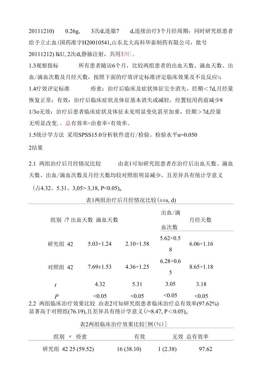 立止血联合宫血宁治疗宫内节育器术后子宫异常出血的临床研究 优秀专业论文.docx_第3页