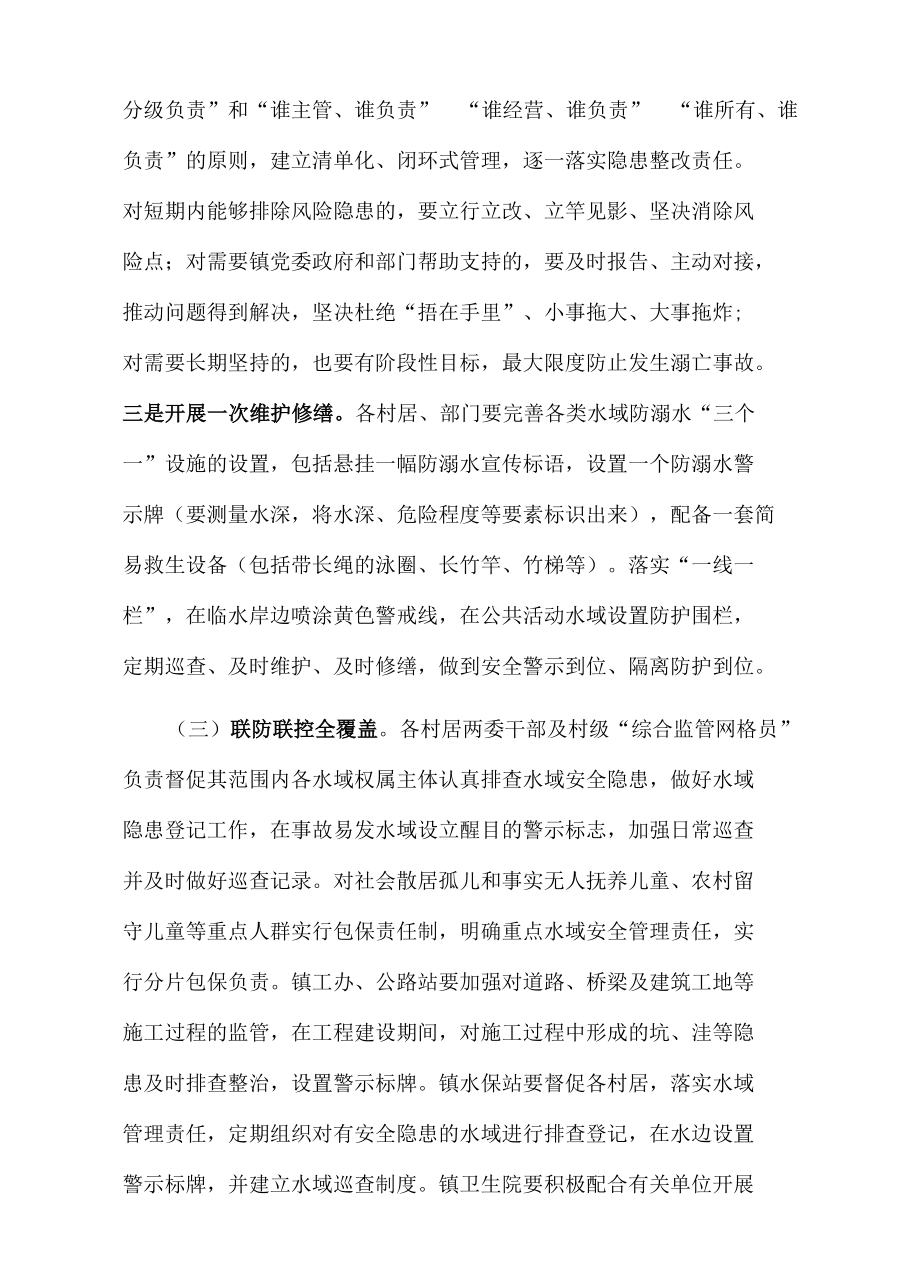 xx镇预防青少年儿童溺水专项行动工作实施方案.docx_第1页