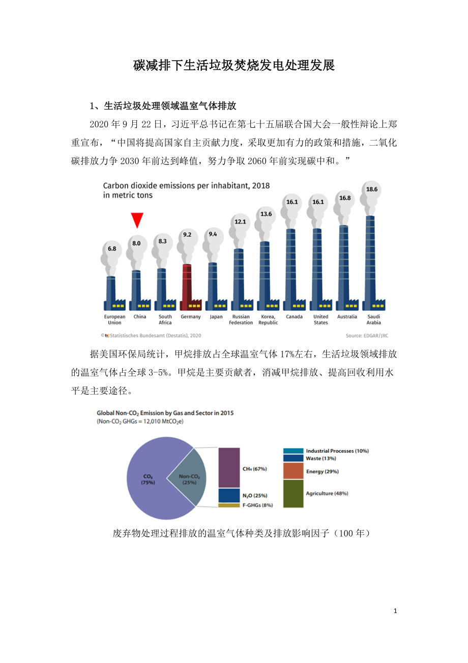 碳减排下生活垃圾焚烧发电处理发展.doc_第1页