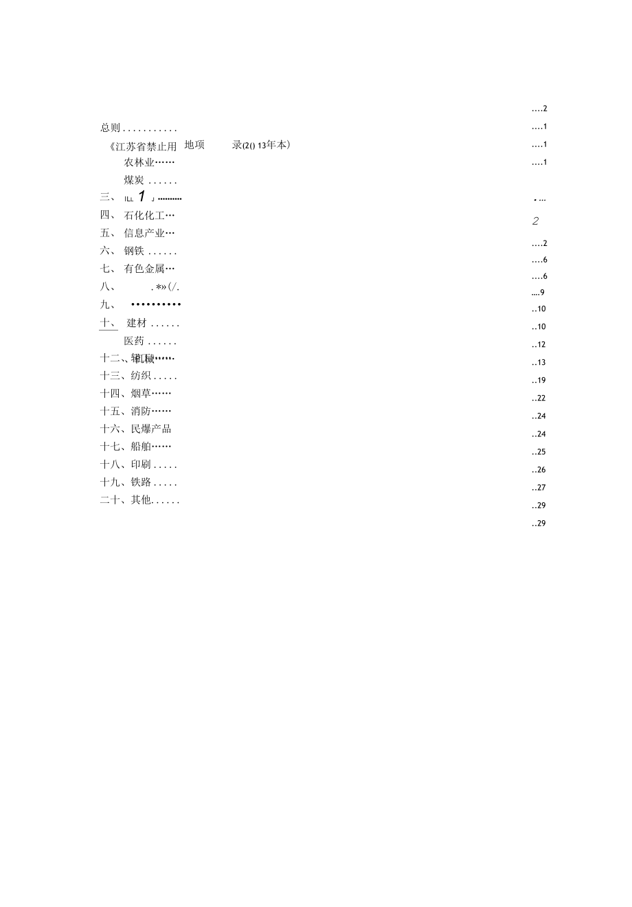 《江苏省禁止用地项目目录(2013年本)》.docx_第2页