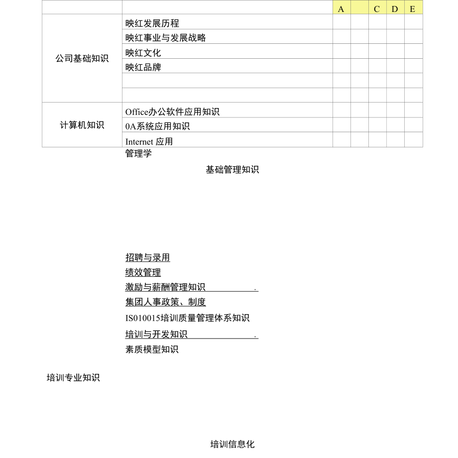 HR任职资格分级标准(培训管理).docx_第2页