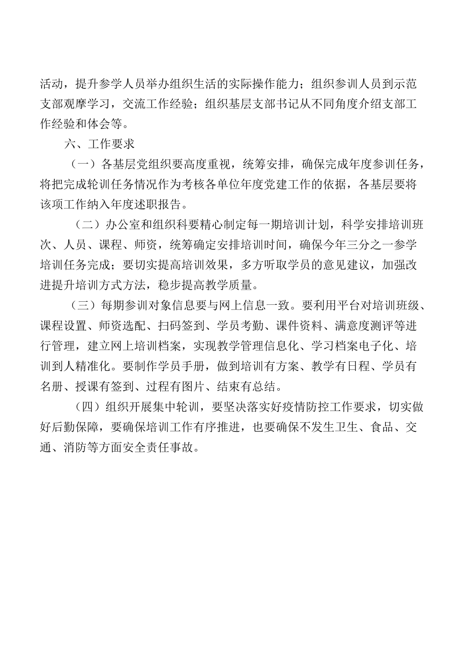 基层支部书记轮训实施方案.docx_第1页