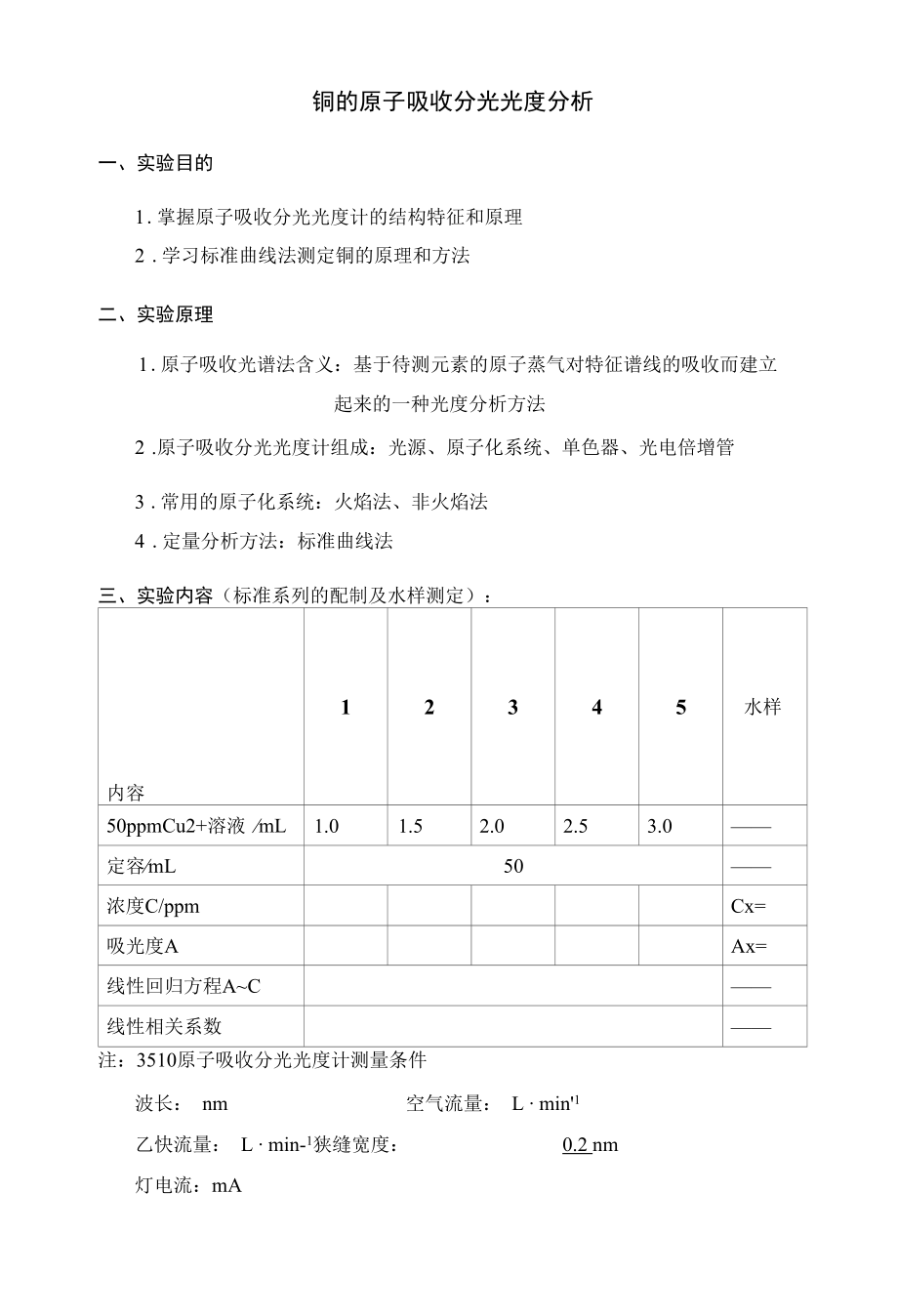 铜的原子吸收分光光度分析.docx_第1页