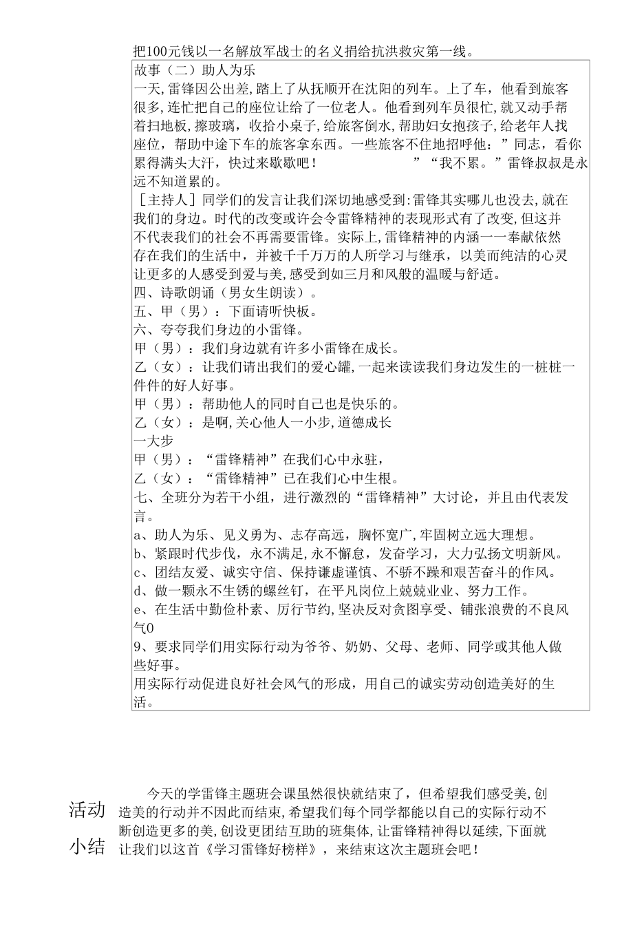 做新时代好队员之学雷锋主题班会.docx_第3页