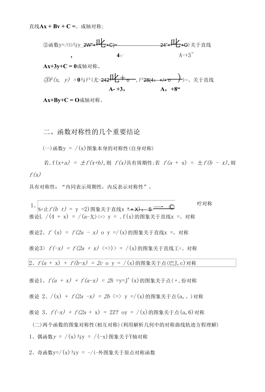 抽象函数奇偶性对称性周期性和三角函数常用结论.docx_第3页