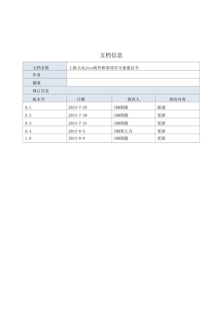 上海大众Java软件框架项目建议书 1.0.docx_第2页