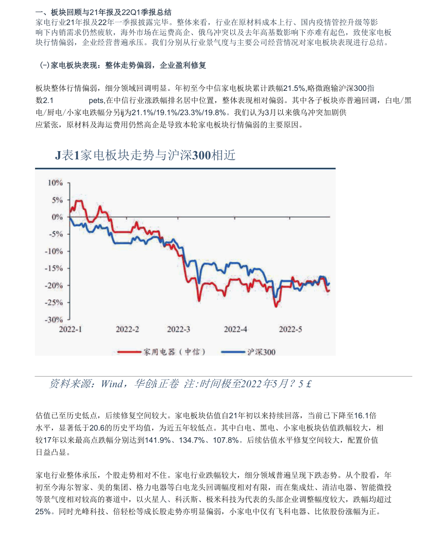 家电行业2022年中期策略报告：冬至待雪晴布局疫后修复与确定性.docx_第1页