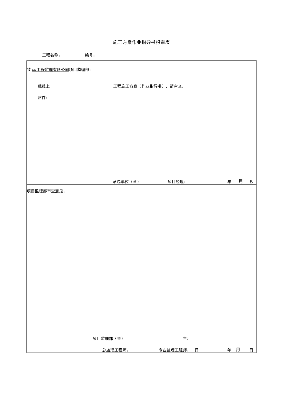 施工方案作业指导书报审表.docx_第1页