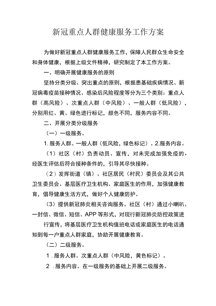 新冠重点人群健康服务工作方案2516.docx_第1页