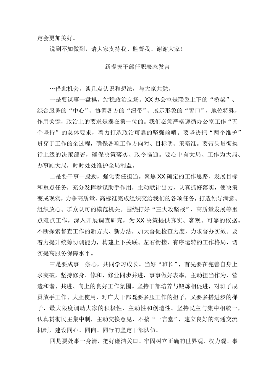 新提拔人员表态发言精选.docx_第2页