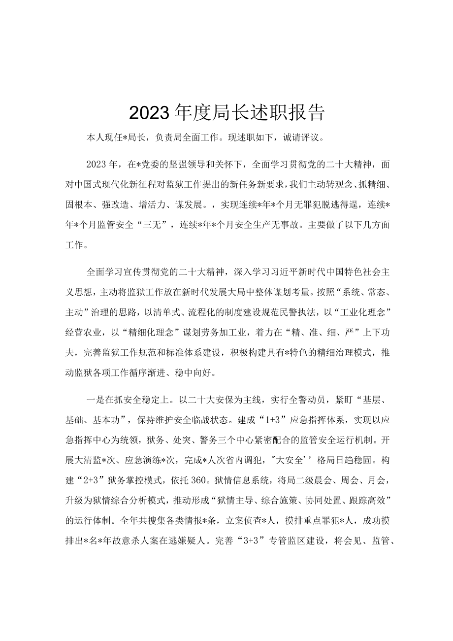 2023年度局长述职报告.docx_第1页