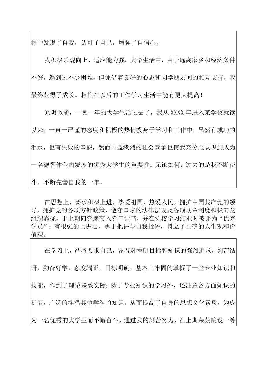 2023毕业生登记表自我鉴定模板七篇.docx_第3页