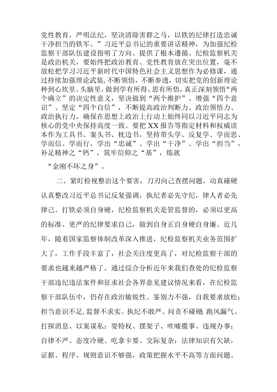 2023纪检监察干部队伍教育整顿专题学习研讨心得体会发言材料.docx_第2页