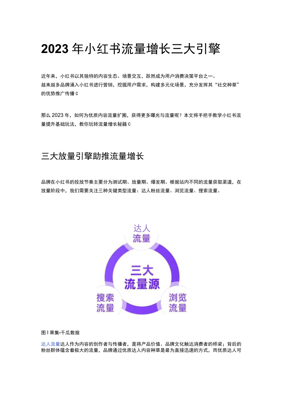 2023年小红书流量增长三大引擎.docx_第1页