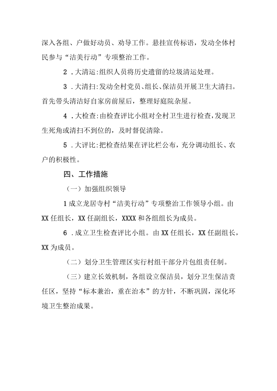 XX村洁美行动专项整治工作实施方案.docx_第2页