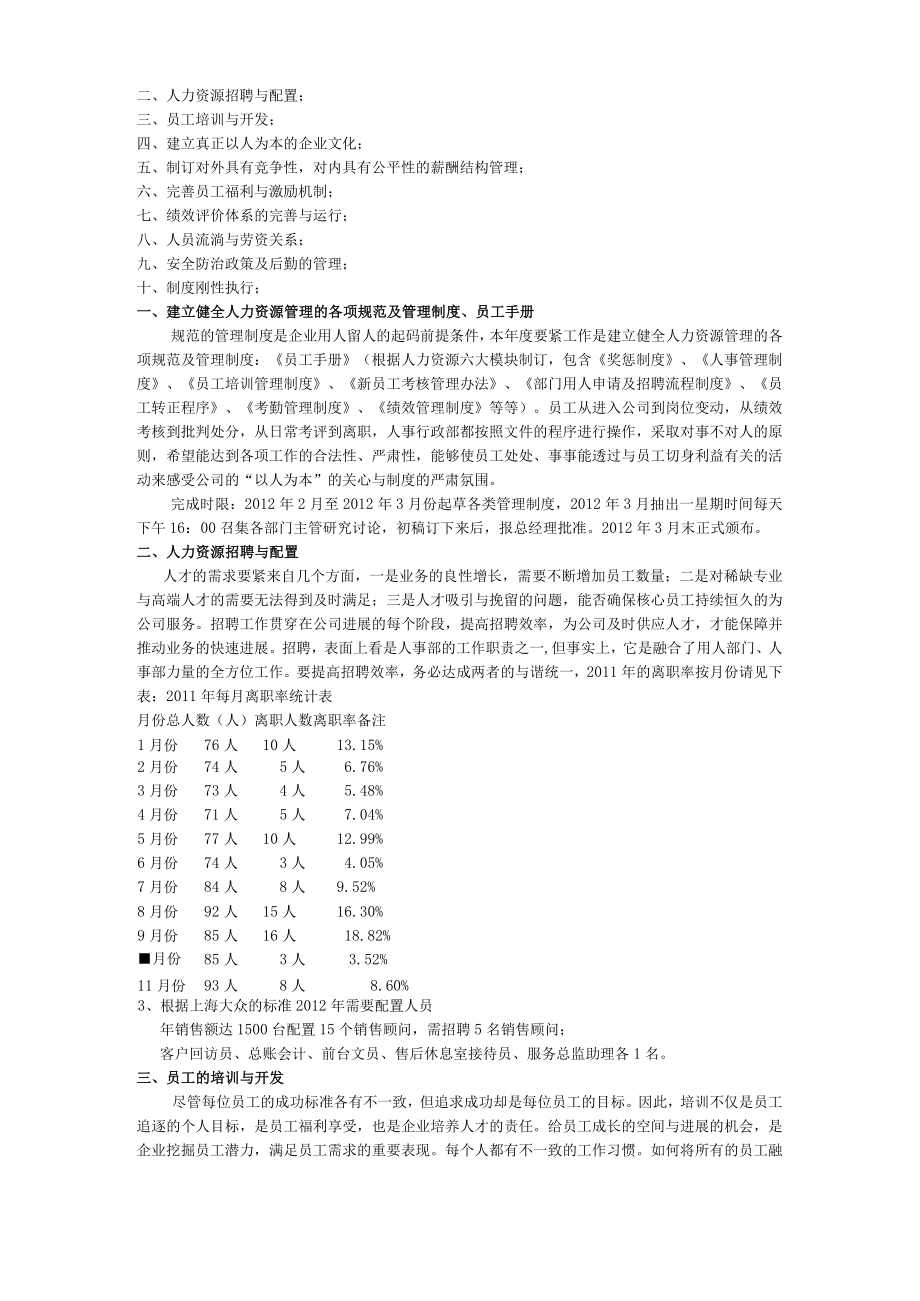 XX年人力资源发展年度规划.docx_第2页