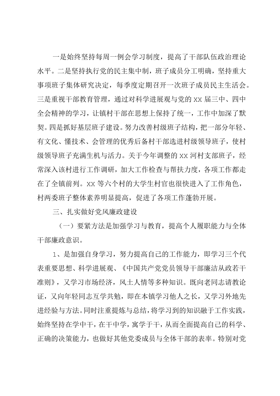 XX年乡镇领导个人述职述廉报告.docx_第2页