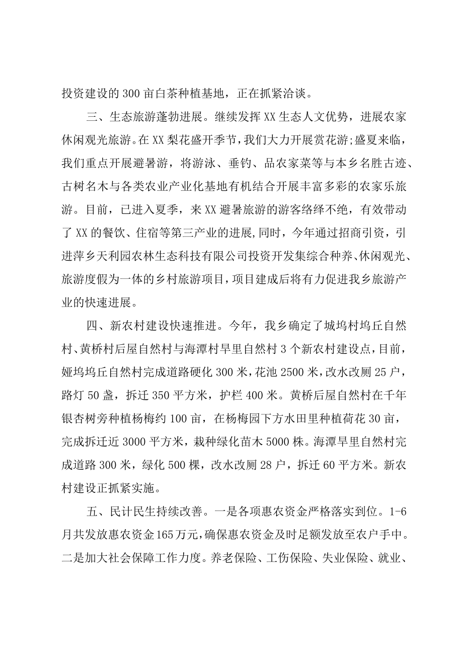 XX年乡镇半年工作总结.docx_第2页