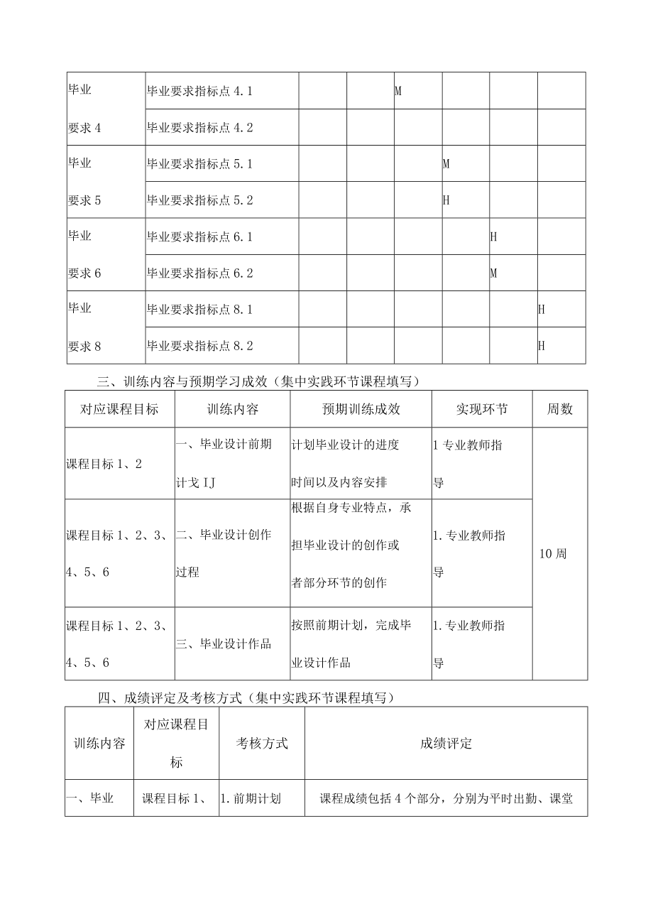 《数字媒体艺术专业毕业设计》课程教学大纲.docx_第3页