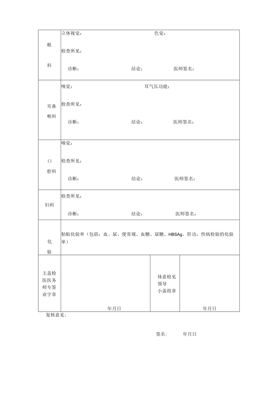 驻疆部队战士体检表.docx_第2页