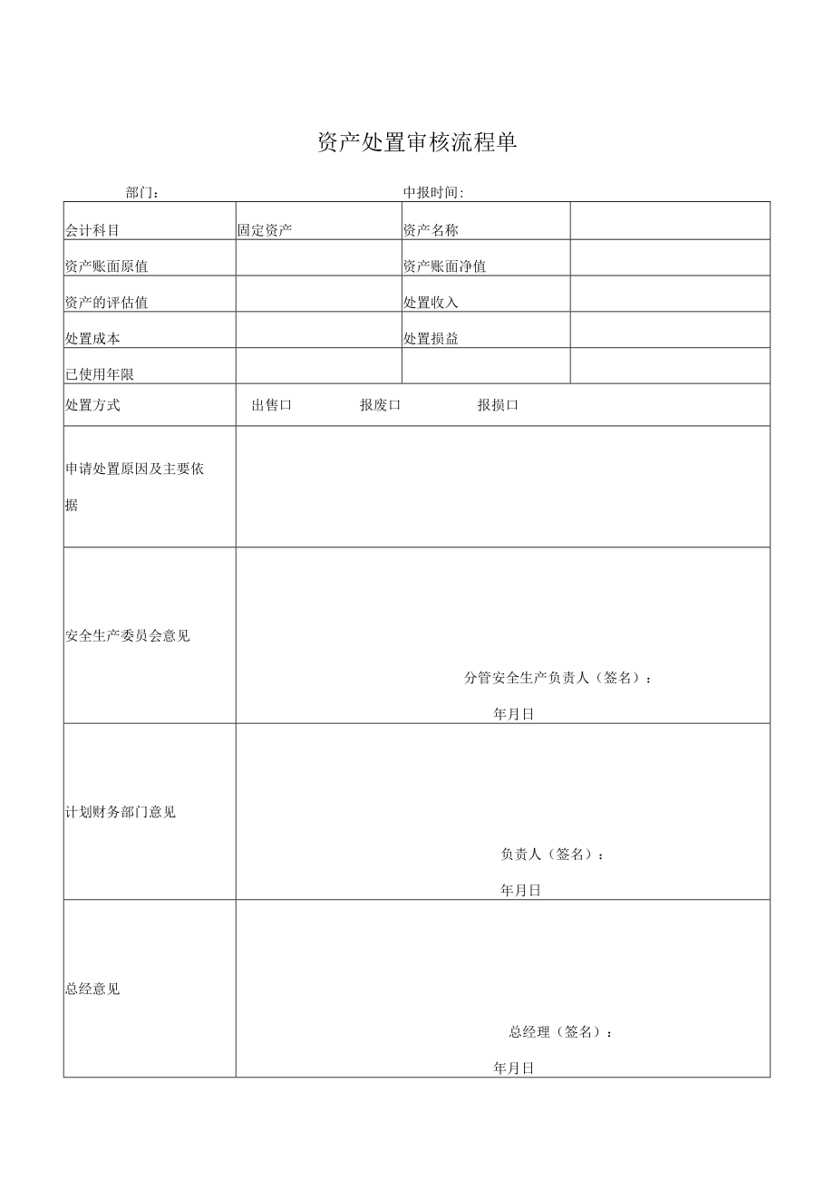 资产处置审核流程单.docx_第1页