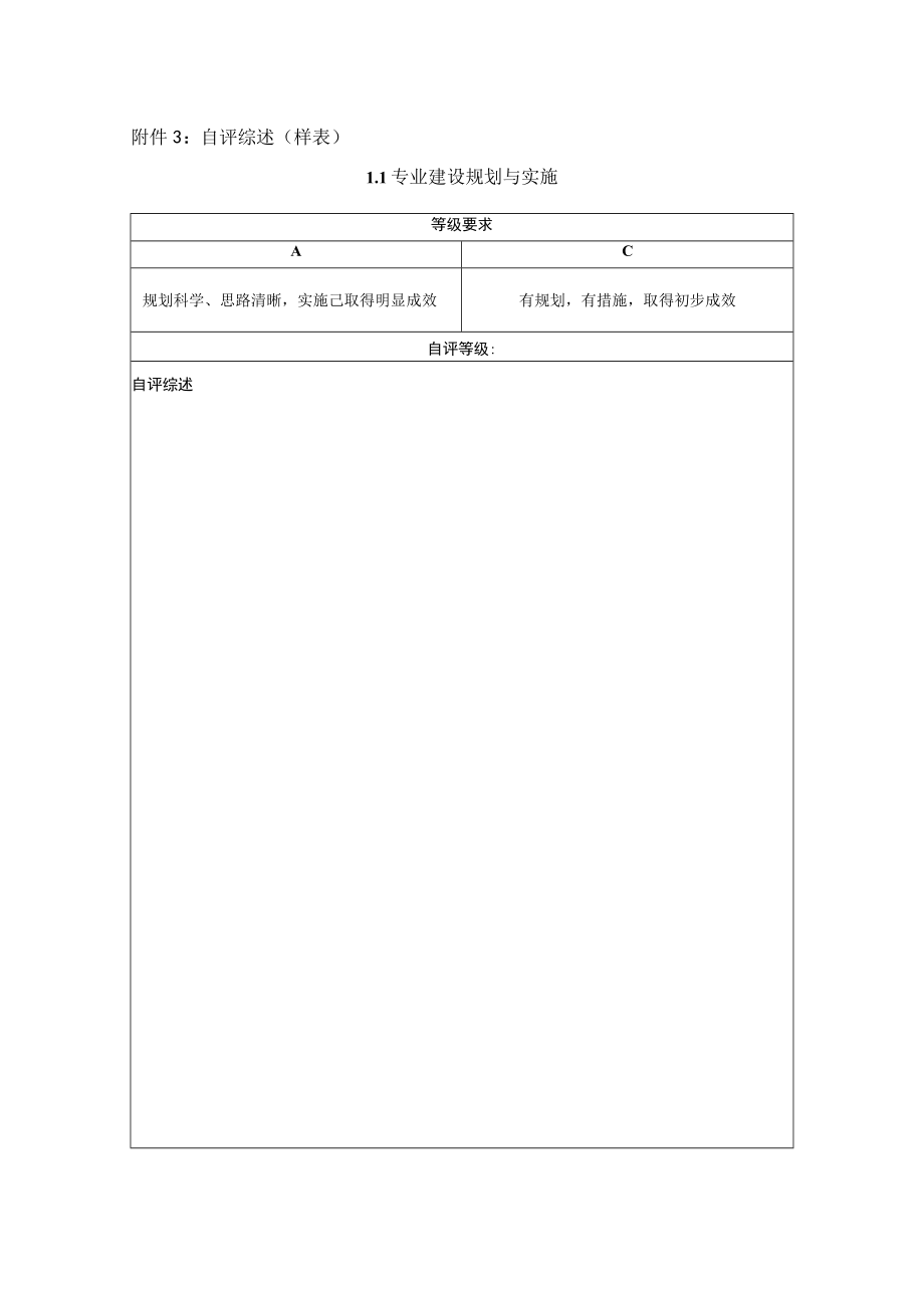 自评综述样专业建设规划与实施.docx_第1页