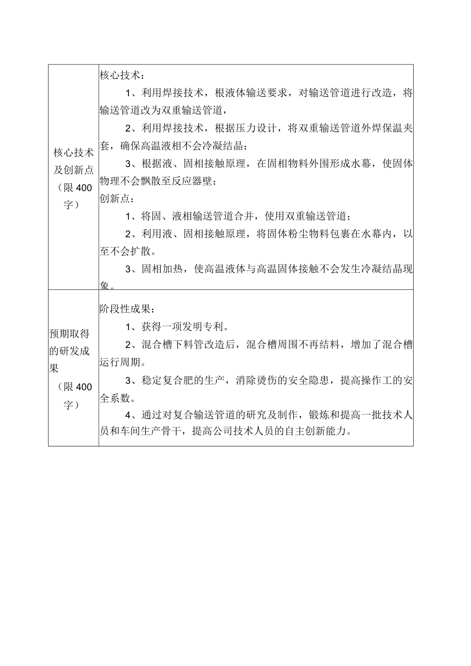 阻止液固相物料接触过程中结块现象的研究立项申请书.docx_第3页