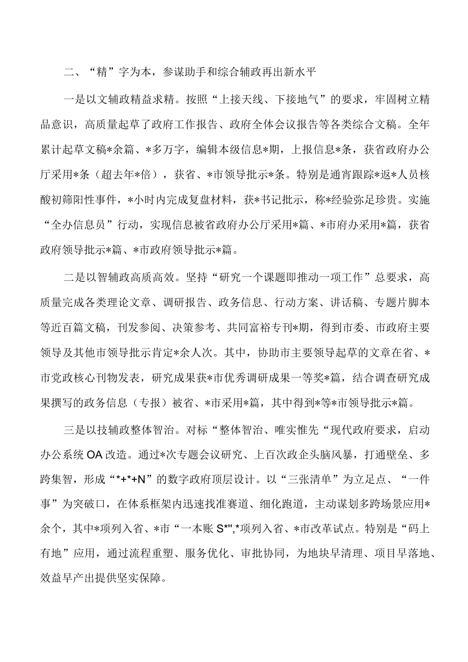 2023年政府办公室班子工作总结.docx_第2页