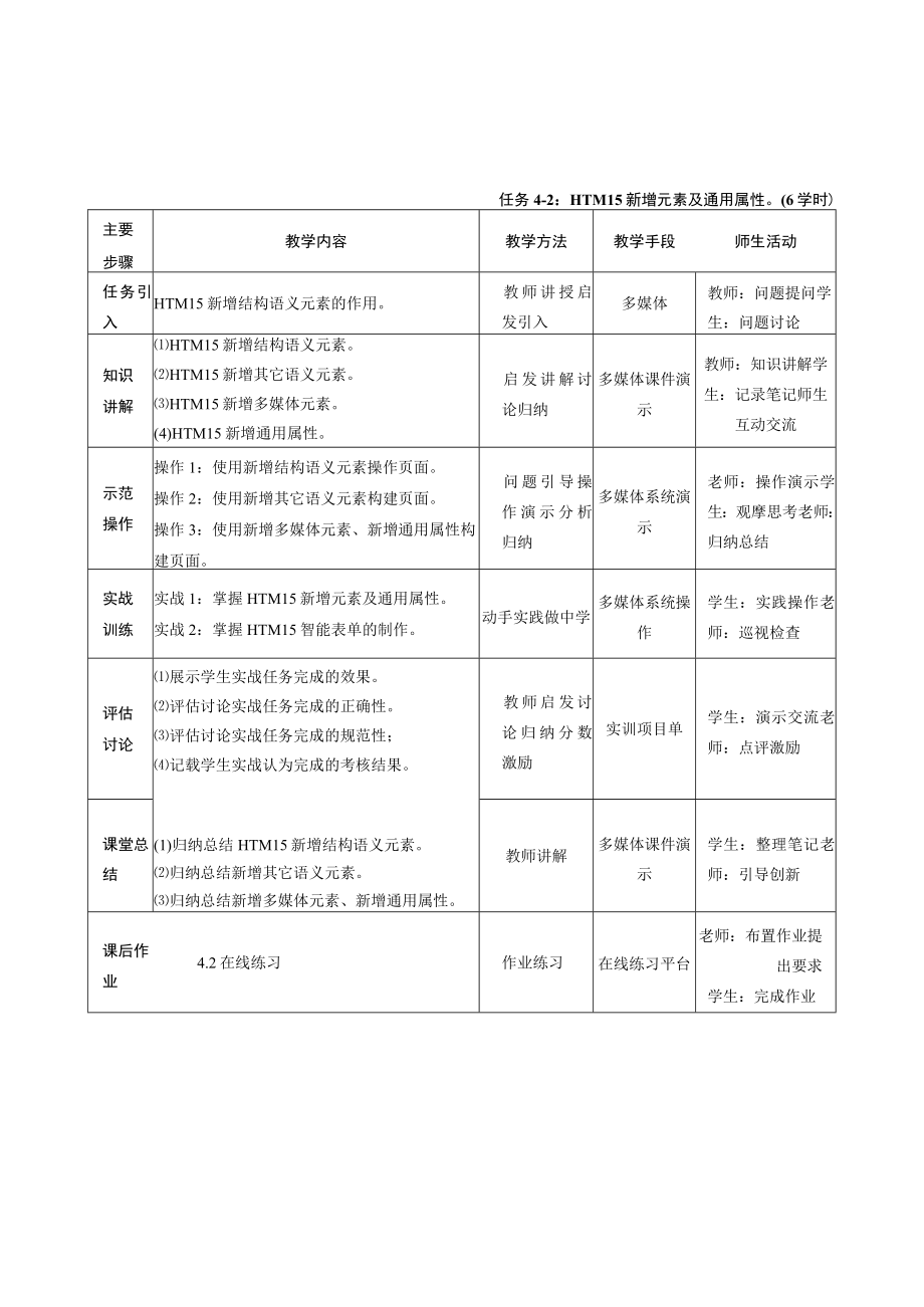 Web前端开发之网页设计 教案 单元4 HTML5新特性.docx_第3页