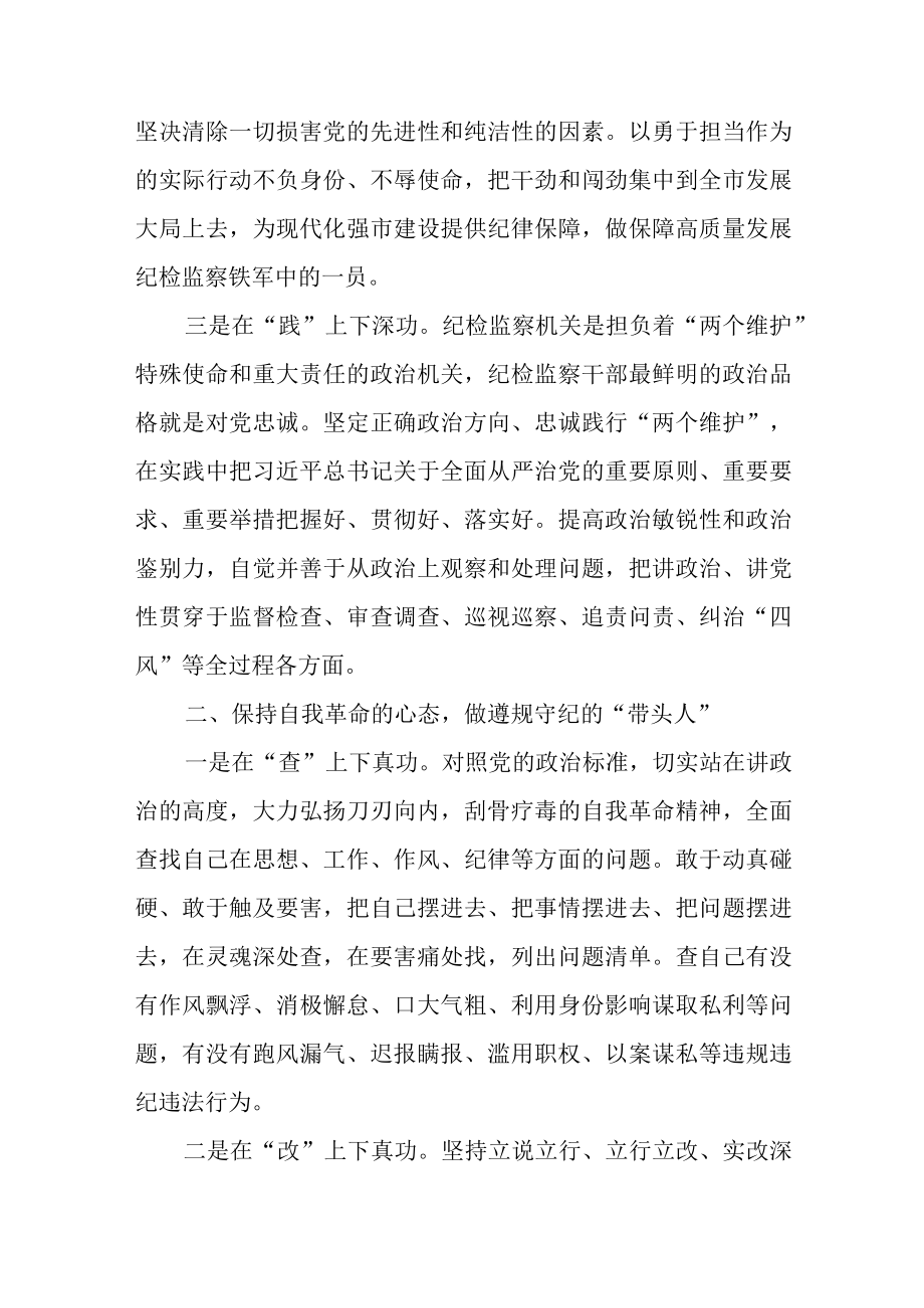 2023年纪检监察干部队伍教育整顿心得体会及研讨发言材料.docx_第2页