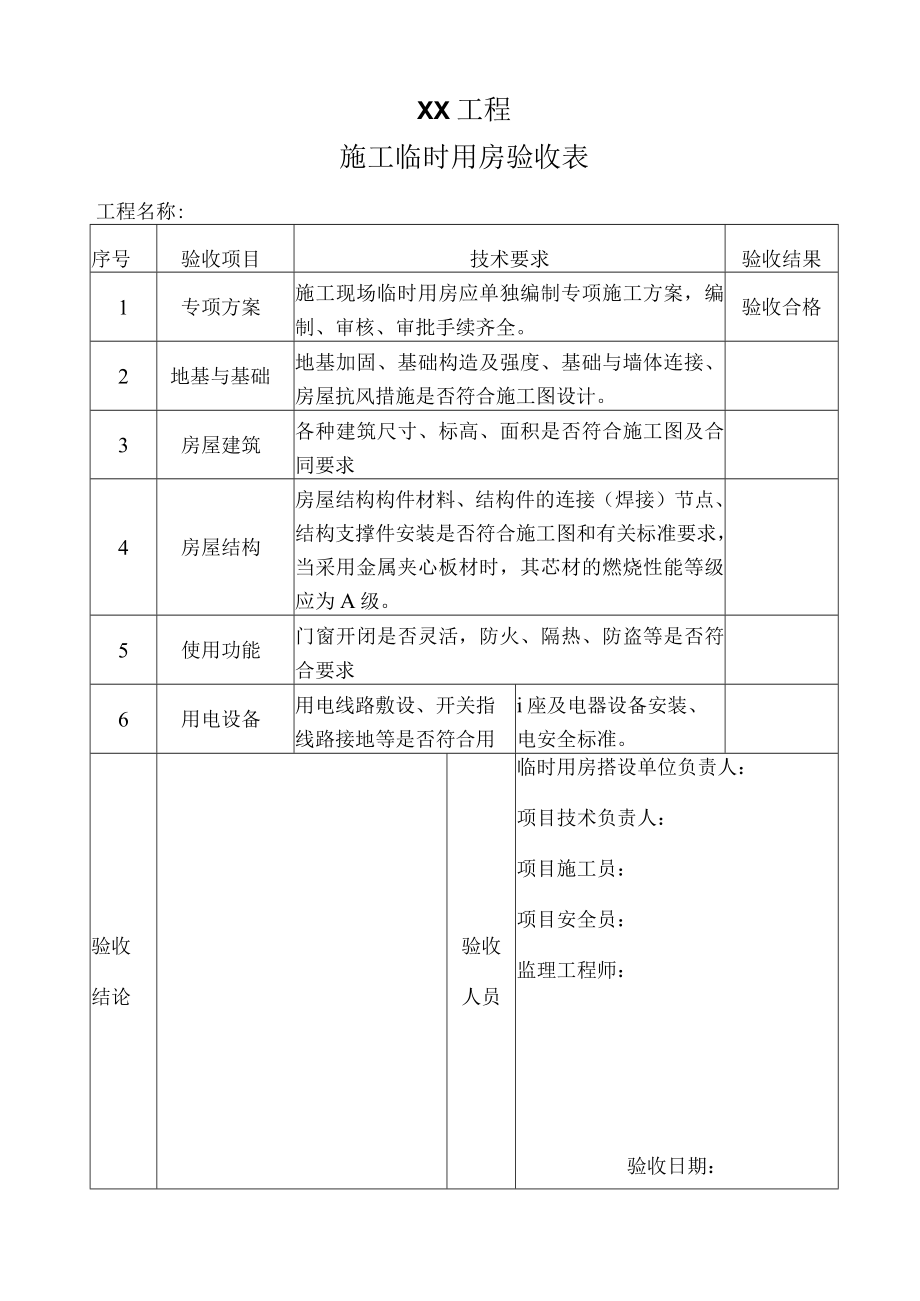 BJDFBZH06ZD04003施工临时用房验收表.docx_第1页