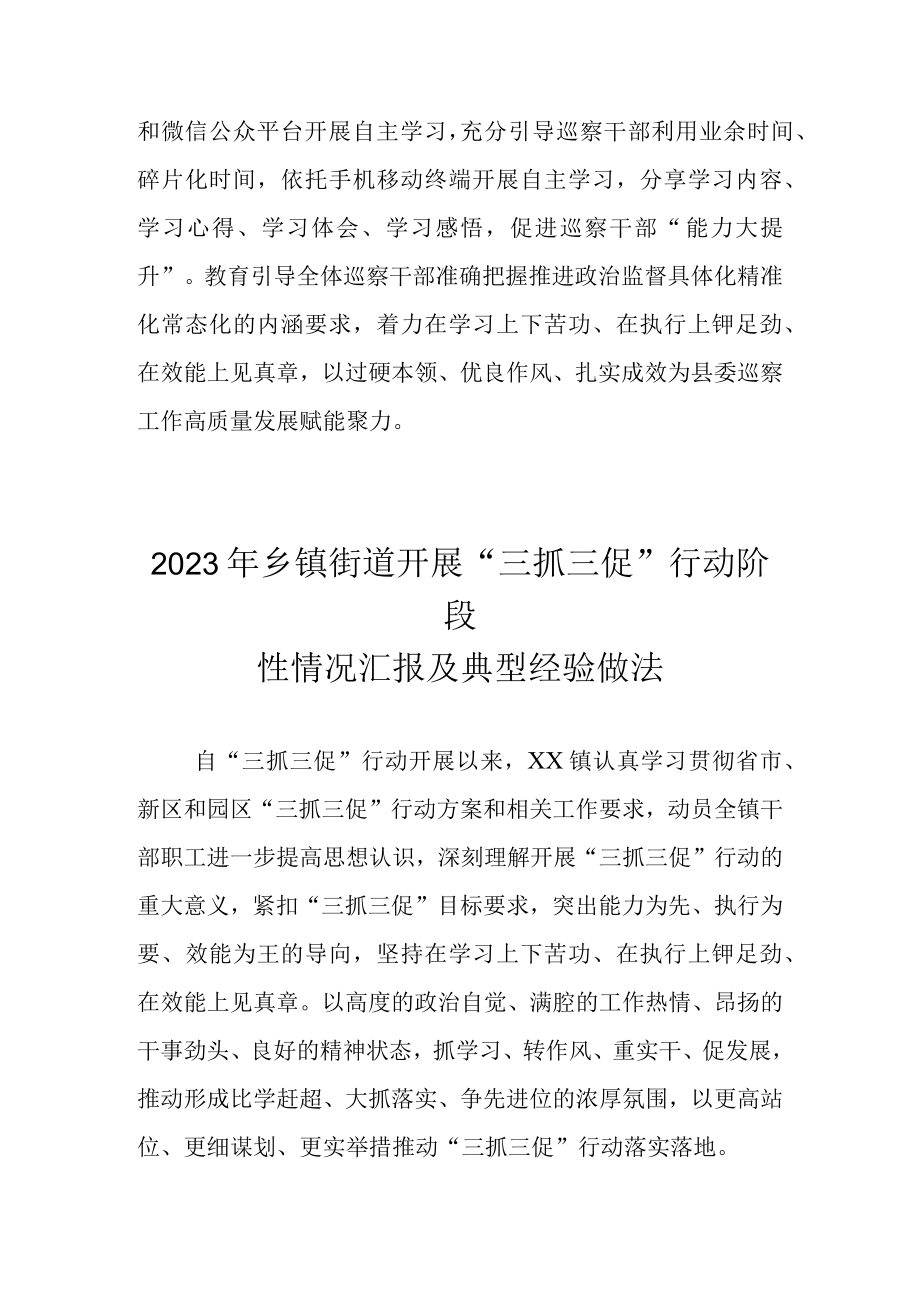 2023年贯彻落实三抓三促行动阶段性情况汇报及典型经验做法.docx_第3页