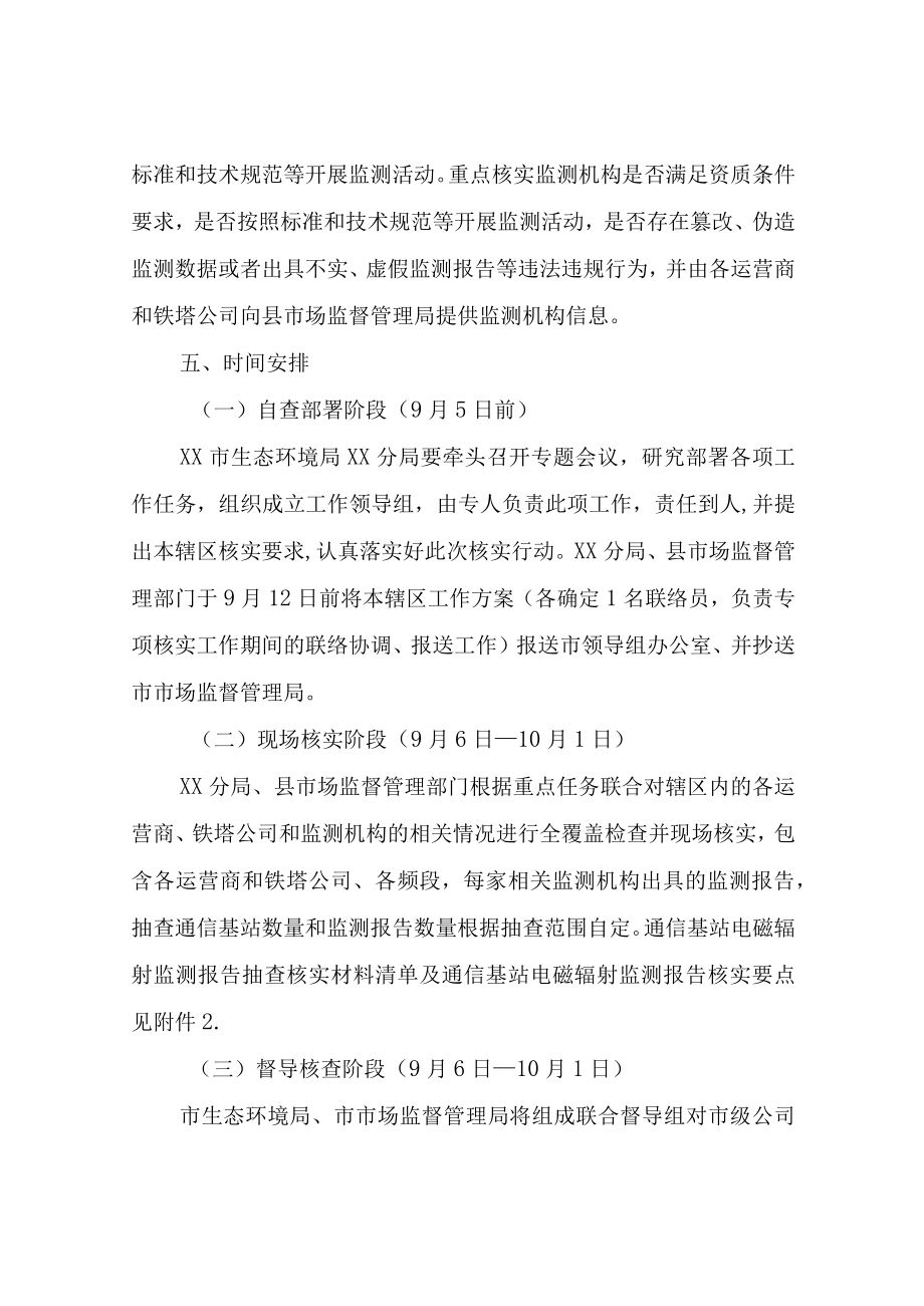 XX县通信基站电磁辐射监测情况专项核实工作方案.docx_第3页