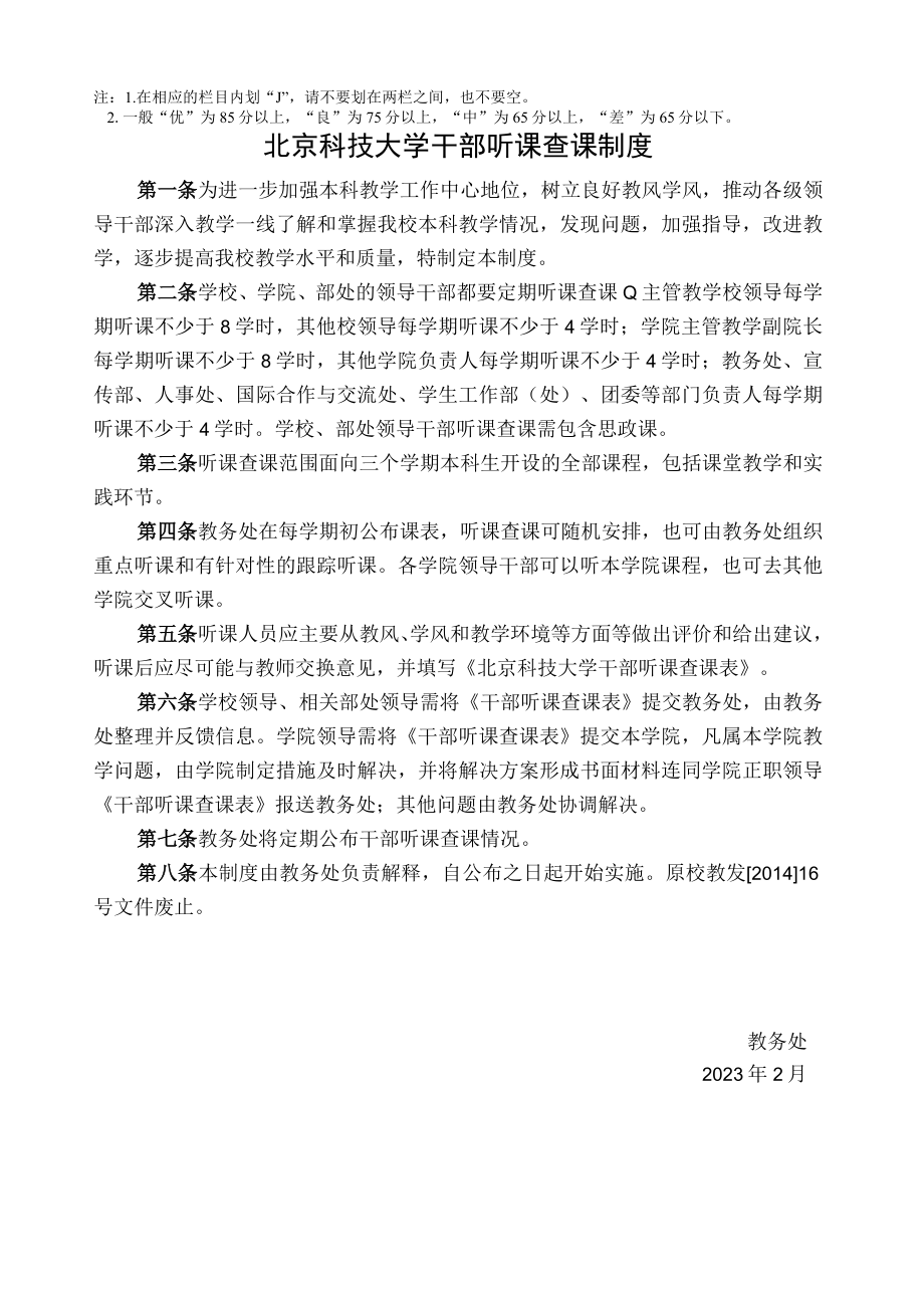 大学干部听课查课记录表（线上）.docx_第2页