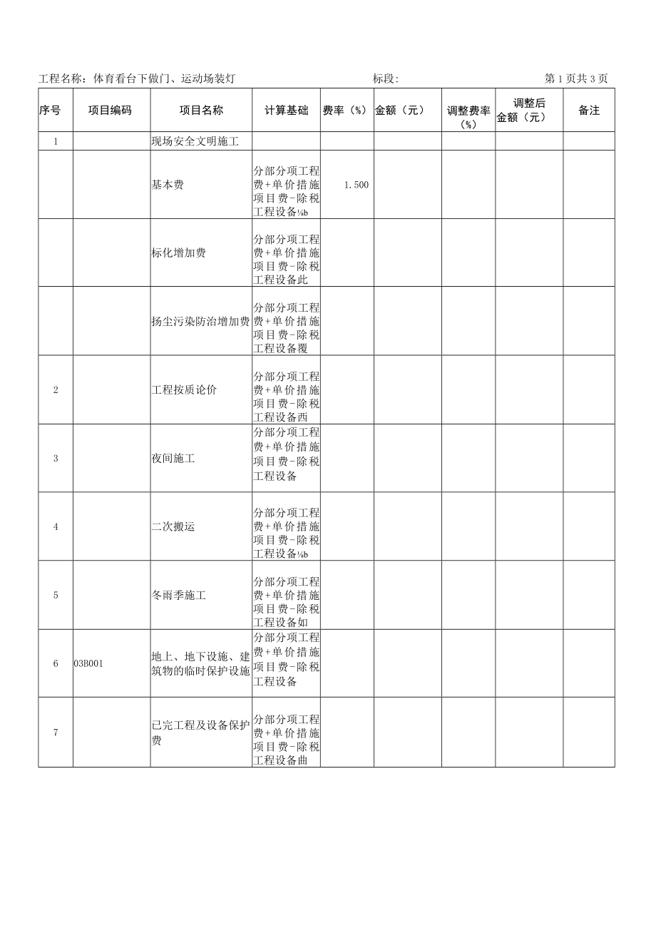 单位工程投标报价汇总表.docx_第3页