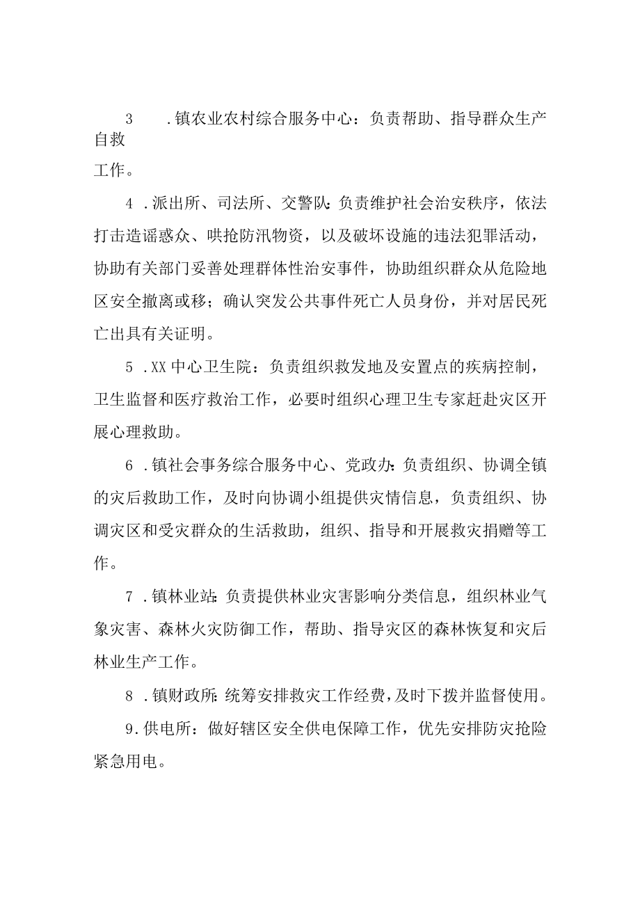 XX镇突发事件人员基本生活应急保障行动方案.docx_第3页