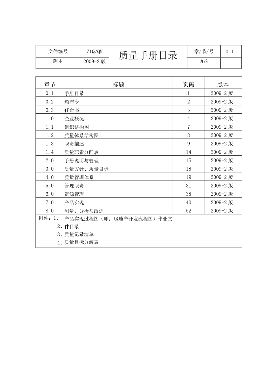 某房地产开发质量手册管理体系文件.docx_第3页