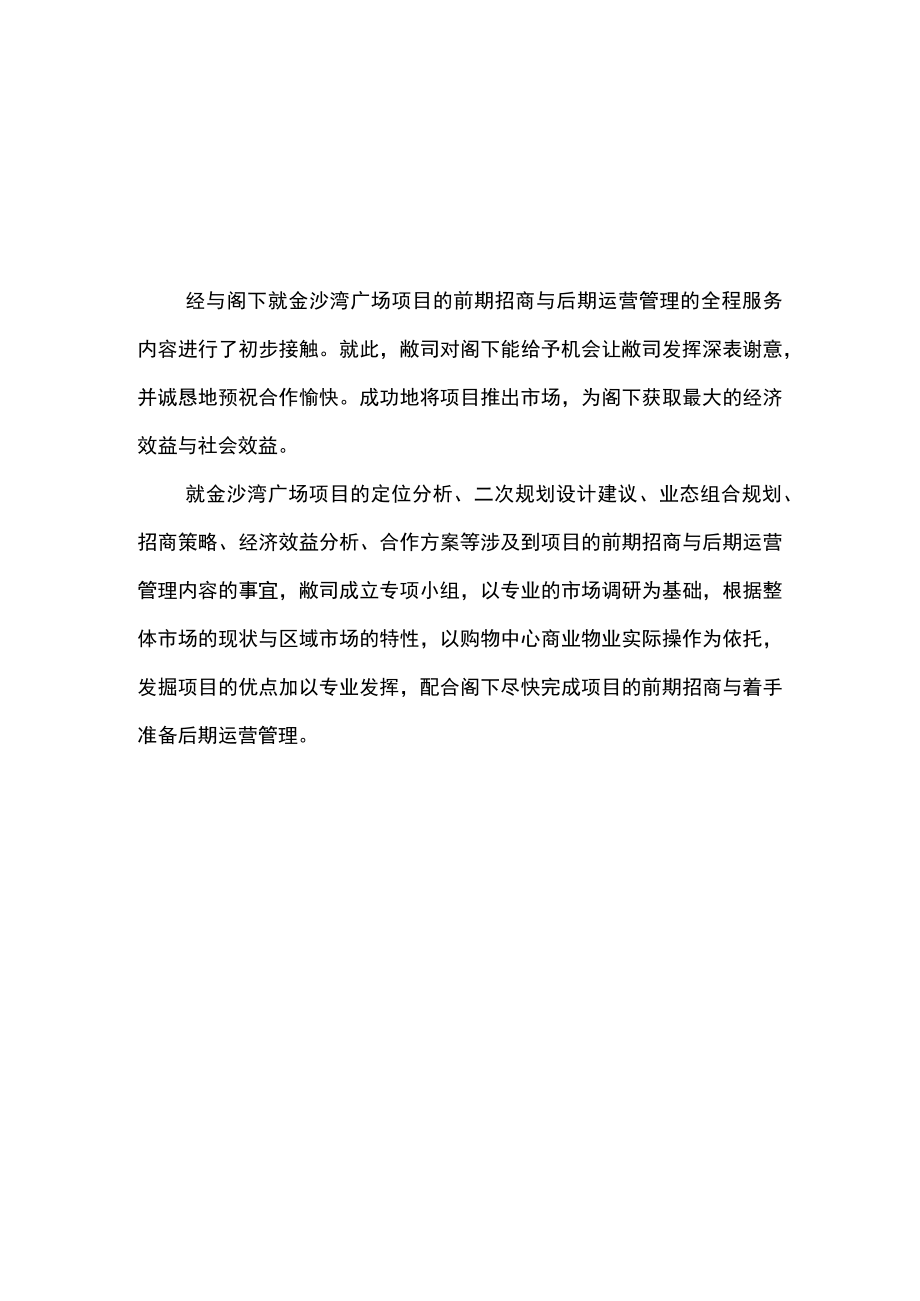 某广场前期招商与后期运营策划方案.docx_第2页