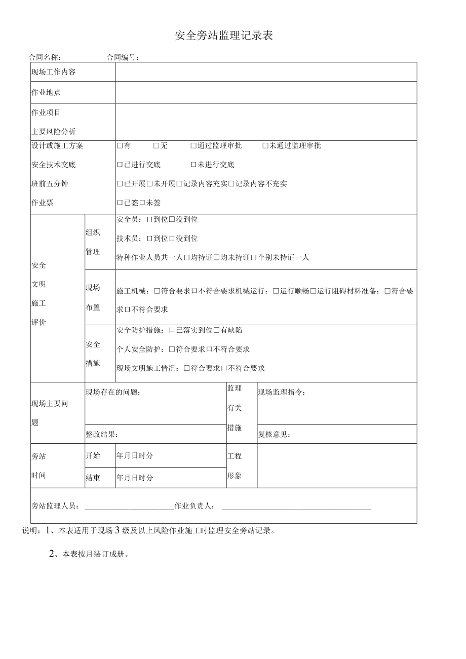 安全旁站监理记录表.docx_第1页