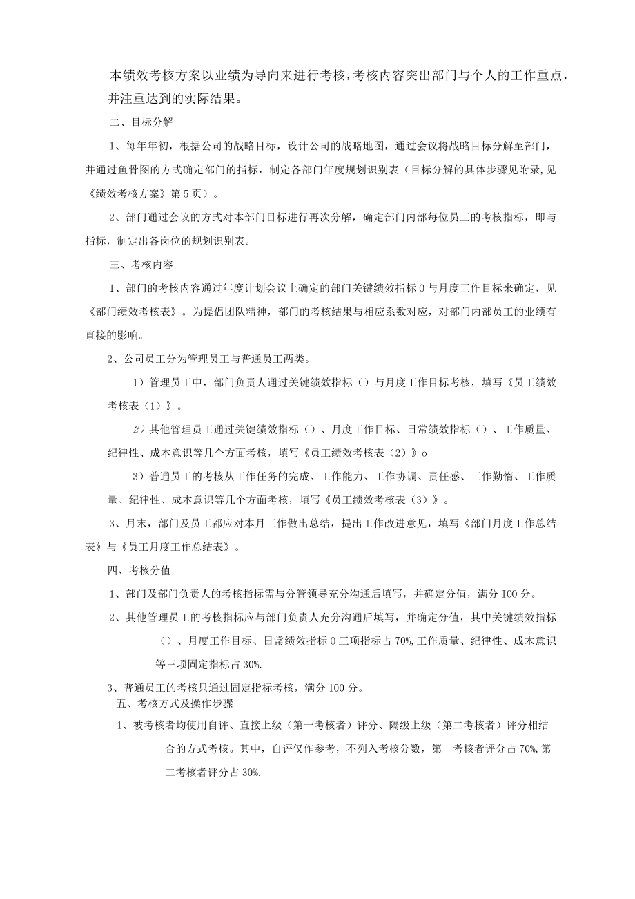 某公司绩效考核方案与员工绩效考核表.docx_第2页