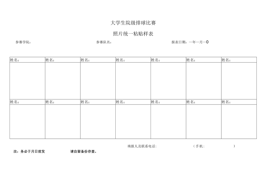 大学生院级排球比赛报名表.docx_第3页