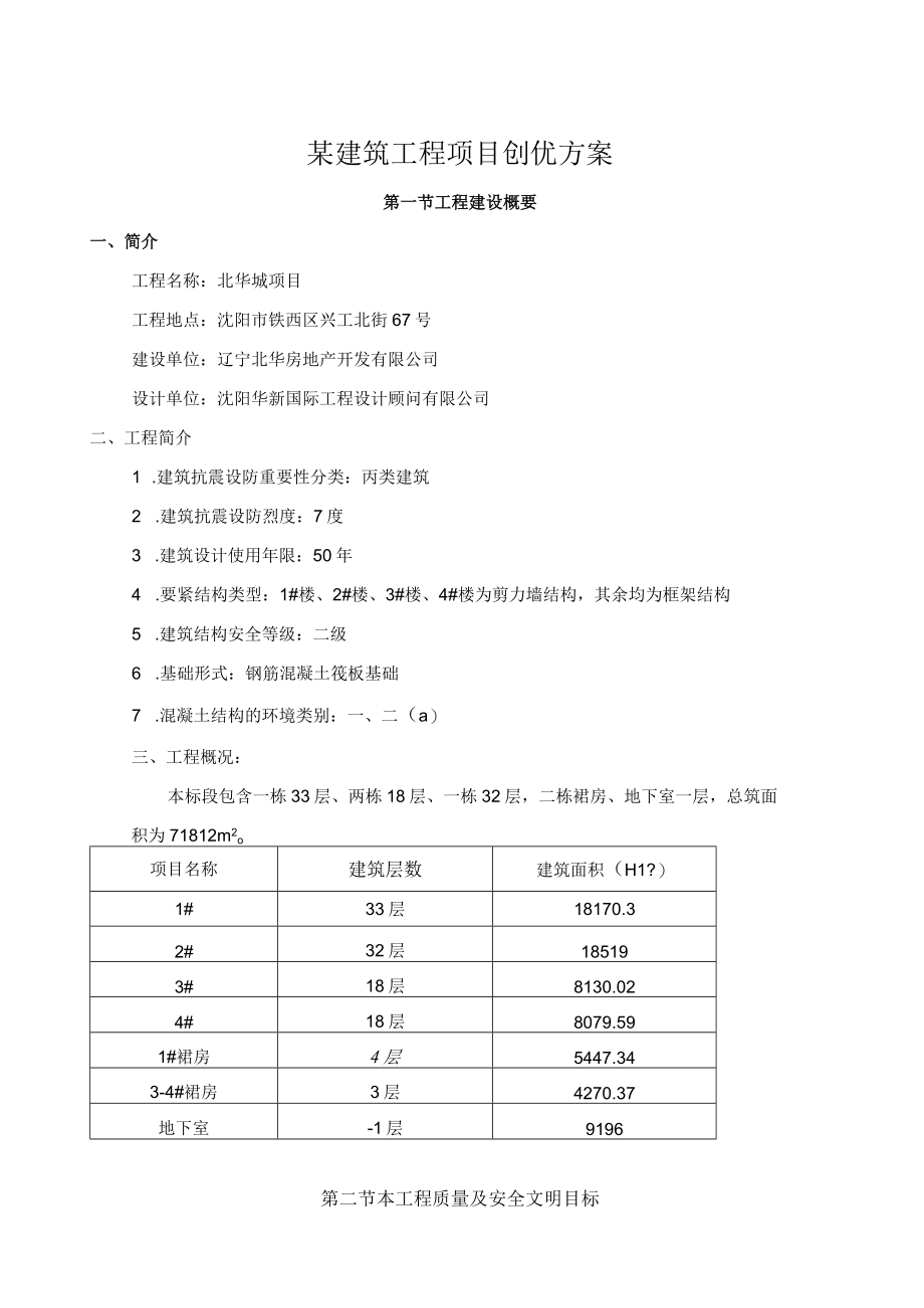 某建筑工程项目创优方案.docx_第1页