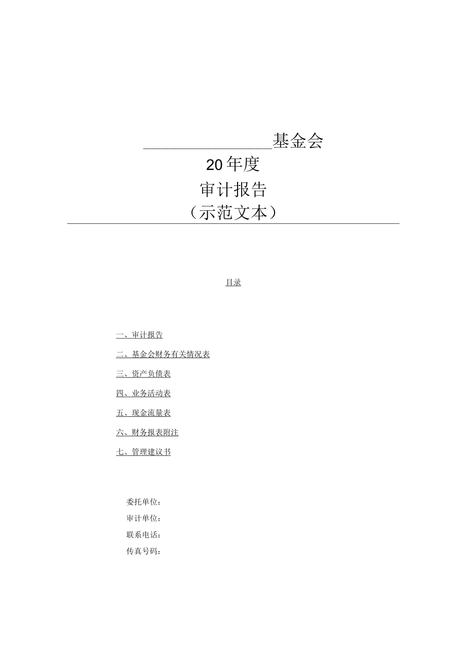 某基金会年度审计报告.docx_第1页