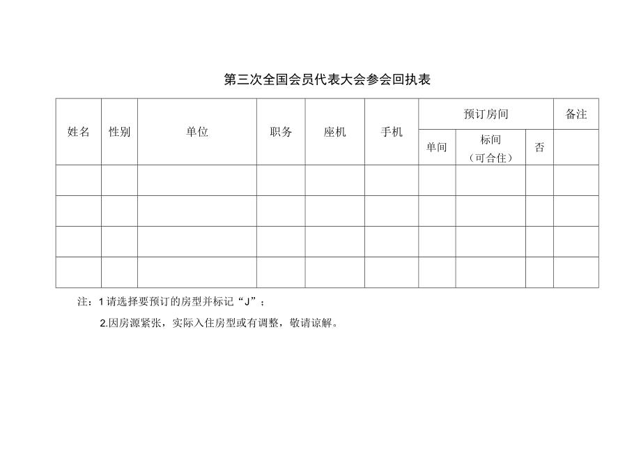 第三次全国会员代表大会参会回执表.docx_第1页