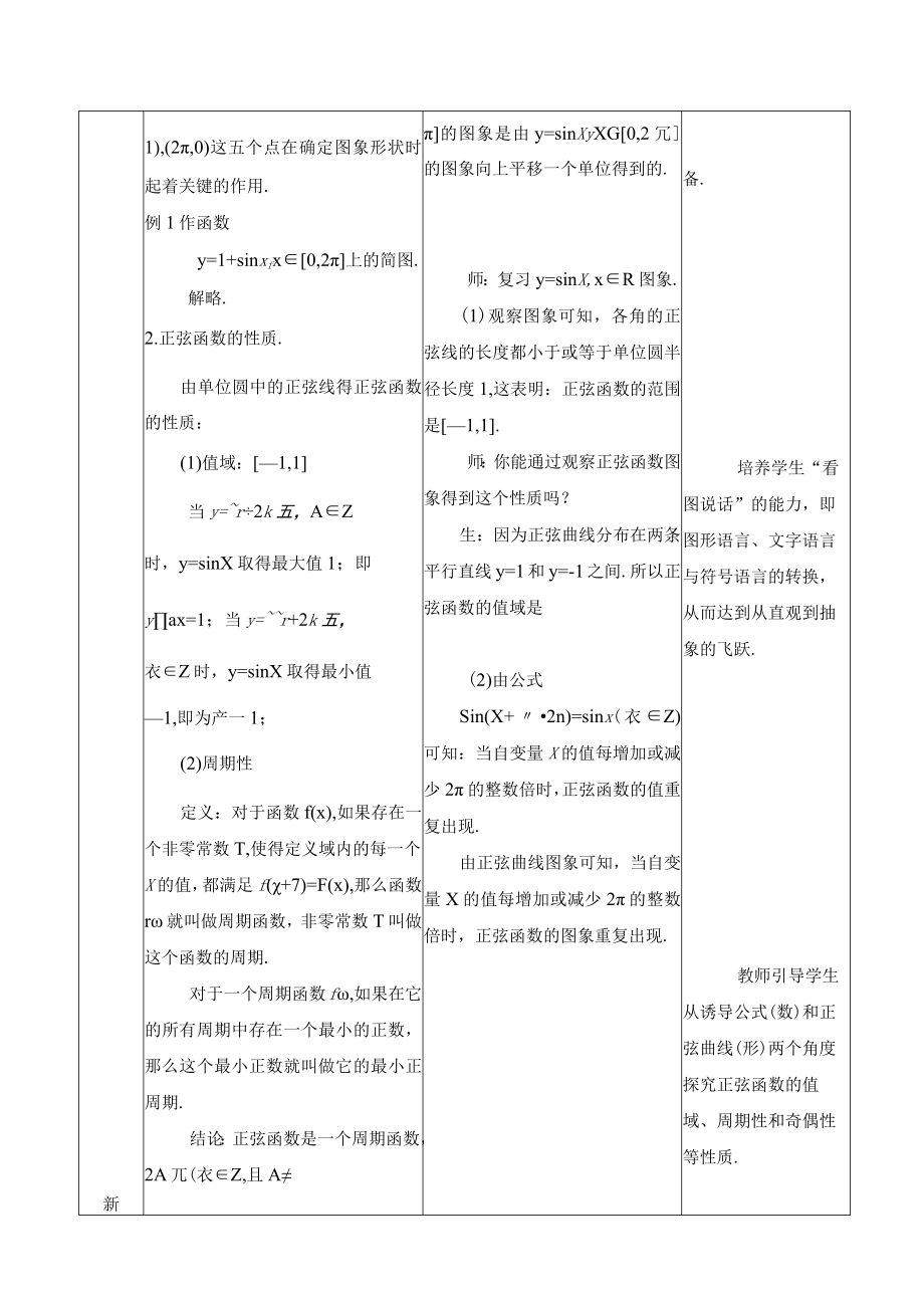 正弦函数的图象与性质 正弦函数的图象 正弦函数的性质 教学设计.docx_第3页