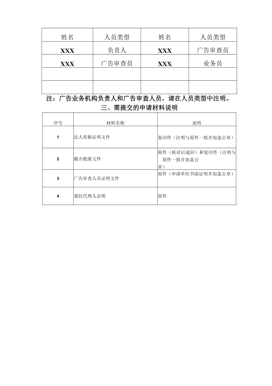 资料性广告发布登记文书格式D1广告发布登记申请表范本广告发布登记申请表.docx_第3页