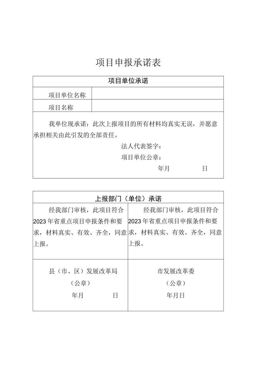 项目申报承诺表.docx_第1页