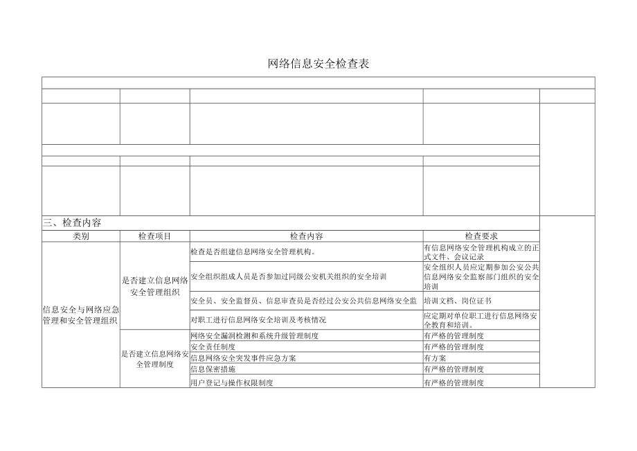 网络安全检查表5.docx_第1页