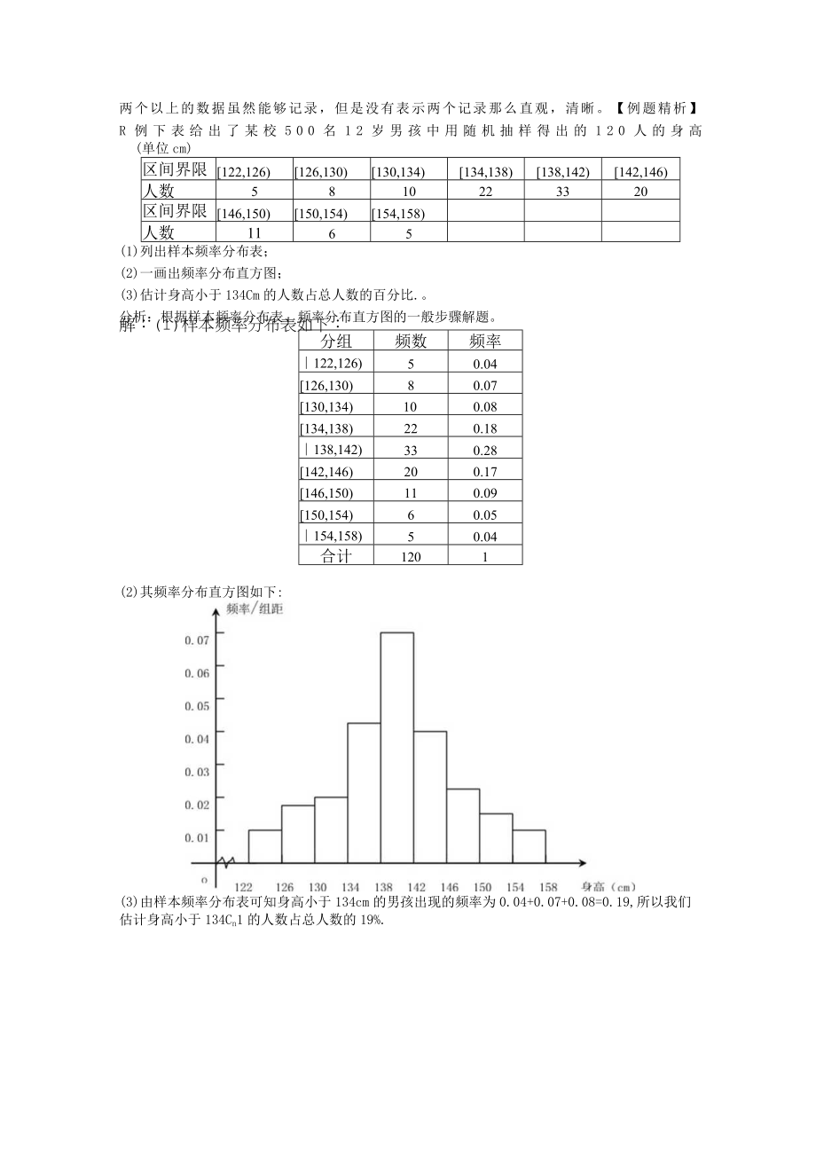 用样本的频率分布估计总体分布 教学设计.docx_第3页